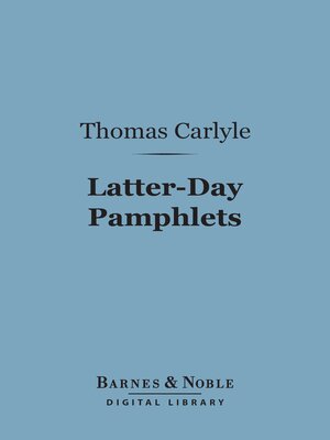 cover image of Latter-Day Pamphlets (Barnes & Noble Digital Library)